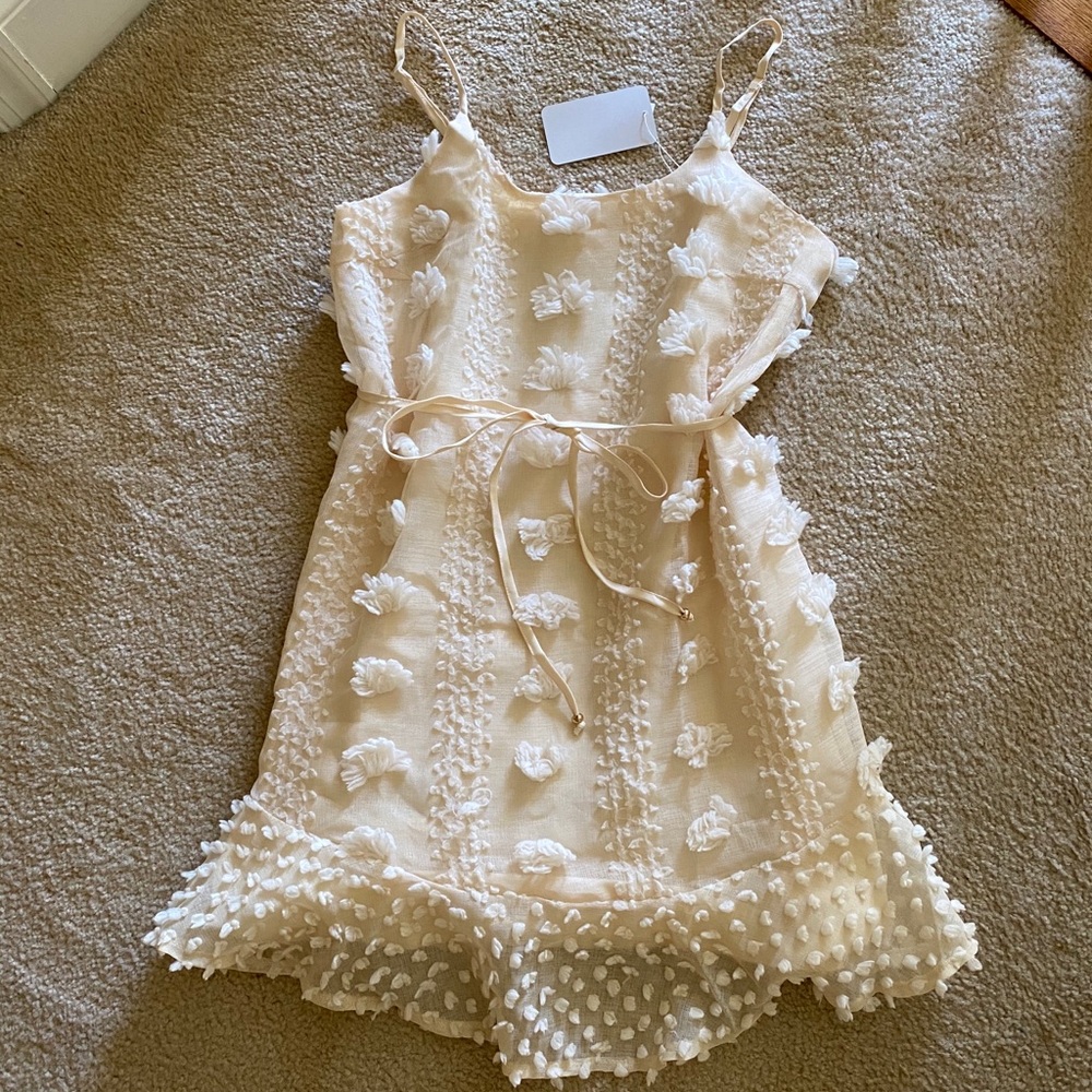 Cream textured dress